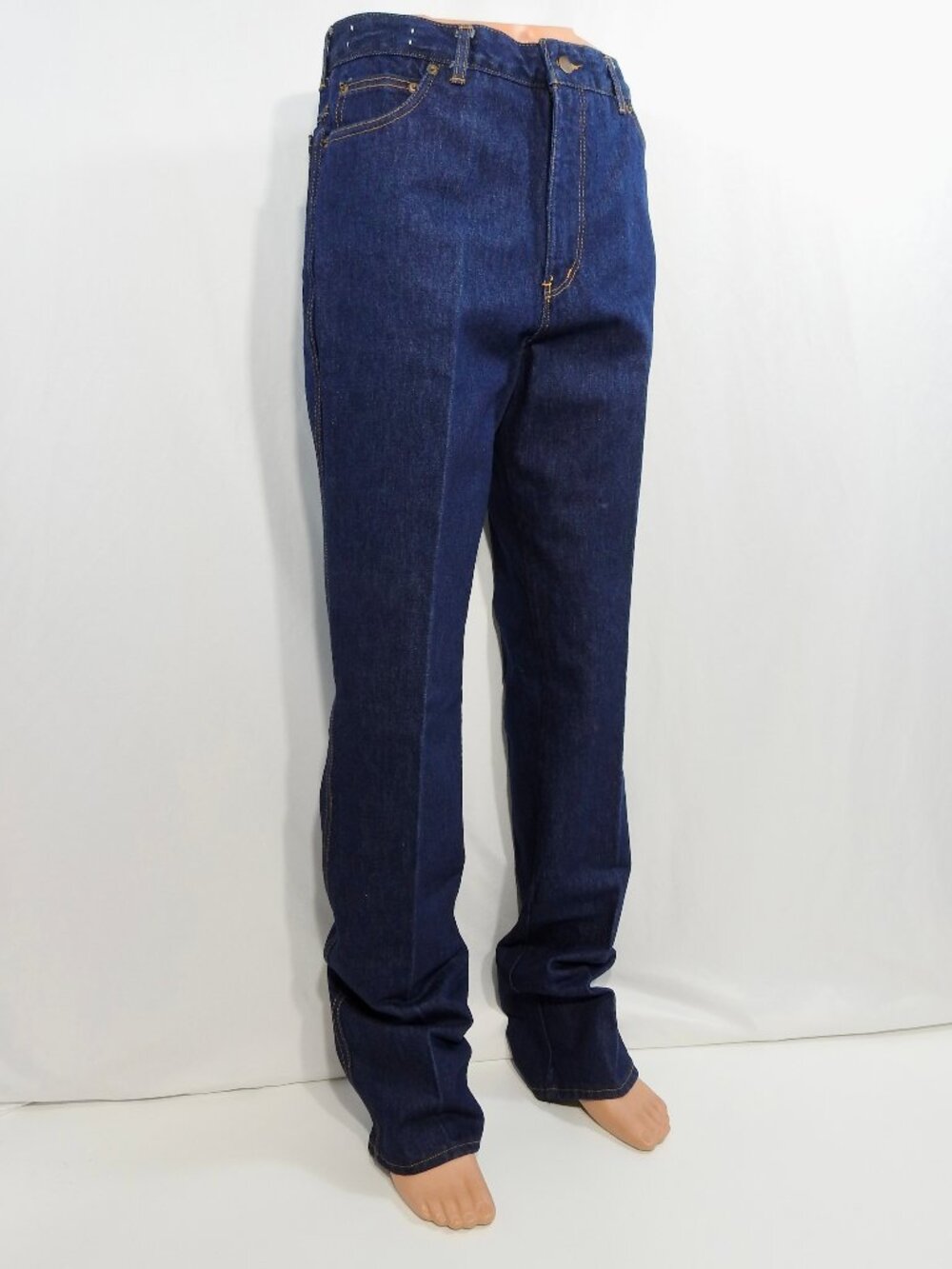Vintage FJ-SH 36" Inseam Jeans Sz 16 100% Cotton Dark Wash Women Denim Duck Tall
